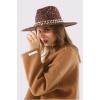 Leopard Print Chain Link Fedora Hat