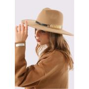 Wholesale Metal Feather Decor Fedora Hat