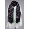 Polka Dot Floral Print Soft Feel Tassel Scarves apparel wholesale