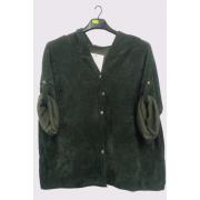 Wholesale Corduroy Pattern Button Fastening String Hem Jacket