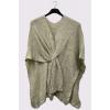 Ribbed Front Wrap Knitted Poncho coats wholesale