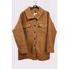 Faux Fur Pockets Button Fastening Shacket jackets wholesale