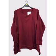 Wholesale Asymmetric Hem Side Panel Cotton Necklace Top