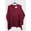 Asymmetric Hem Side Panel Cotton Necklace Top