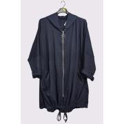 Wholesale Drawstring Hem Zip-up Hooded Jacket