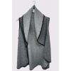 Faux Stitch Detail Drape Collar Vest