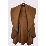 Wholesale Faux Drape Collar Vest