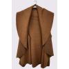 Faux Drape Collar Vest