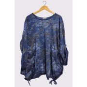 Wholesale Floral Print Pockets Drawstring Bow Top
