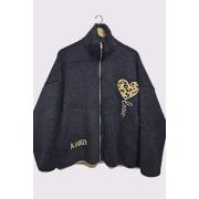 Wholesale Faux Fur Leopard Heart Love Pattern Teddy Style Gold Love Am
