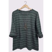 Wholesale Multicolour Stitch Soft Feel Oversized Necklace Top