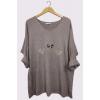 3 Heart Diamante Detail Soft Knit Ribbed Style Top