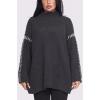 Shoulder Sleeve Stitch Design Knit Style Oversized Jumper
