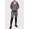 Check Print Zip Through Tracksuit