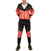 Men V Panelled Striped Zip Up Hooded Tracksuit