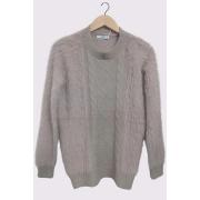 Wholesale Cable Knit Pattern Faux Fur Sleeve Jumper