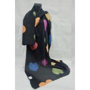 Wholesale Stripe Heart Print Soft Feel Scarves