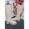 Round Toe Side Zip Chelsea Knee High Boot