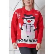 Wholesale Snowmen What Knitted XMAS Jumper