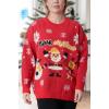 Snowmen Santa Pattern Xmas Ribbed Jumper