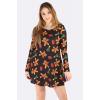 Gingerbread Gift Tree Print Xmas Swing Dress