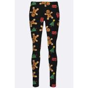 Wholesale Gingerbread Gift Tree Print Xmas Legging
