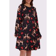 Wholesale Deer Heart Xmas Swing Dress
