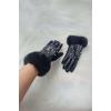 Pearl Studded Faux Fur Cuff Gloves mittens wholesale