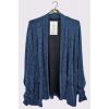 Metallic Shimmer Ruffle Sleeve Jacket