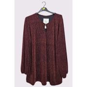 Wholesale Sparkle Design Cuffed-Sleeve Top