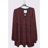 Sparkle Design Cuffed-Sleeve Top