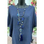 Wholesale Star Stone Multicoloured Beaded Tassel Necklace