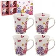 Wholesale Butterfly Blossom Mugs Set Of 4