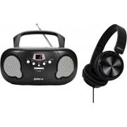 Wholesale GroovE Original Boombox Portable CD Player & Radio Black