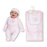 Wholesale Baby Girls 5 Pieces Layette Gift Set - Bunny And Teddy