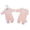 Premature Baby Girls All In One With Bib - Hearts baby wholesale