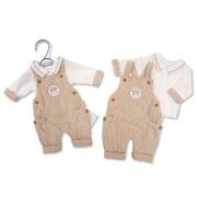 Wholesale Premature Baby 2 Pieces Dungaree Set - Giraffe