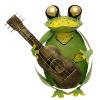 Frog Musician Candle Lamp 15cm wholesale