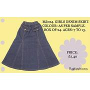 Wholesale Girls Denim Skirts With Pockets