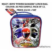 Wholesale Boys Power Rangers Lunch Bags