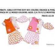 Wholesale Baby Girls Cotton Suit Sets