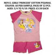 Wholesale Disney Princess Short Pyjamas