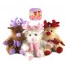 Dropship The Christmas Factory Mini Fuzzy Fur Reindeer Soft Toys wholesale