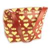 Dropship Mizz Babe Love Heart Shoulder Bags - Burgandy And Cream wholesale