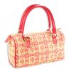 Dropship Mizz Barrel Handbags - Beige And Pink Canvas wholesale