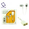 Dropship Capdase IPod In-Ear Headphones And Splitter Set - White wholesale