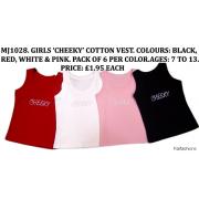Wholesale Girls Cheeky Cotton Vests