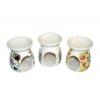 3 Assorted Foral Patterned Ceramic Oil Burners wholesale