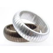 Wholesale Silver And Gold Leatherette Bangles