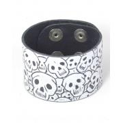 Wholesale Black Skull Leather Wrist Bands